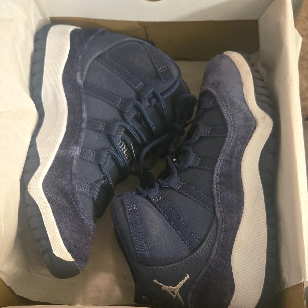 Jordan Blue Sneakers with Suede and Nubuck